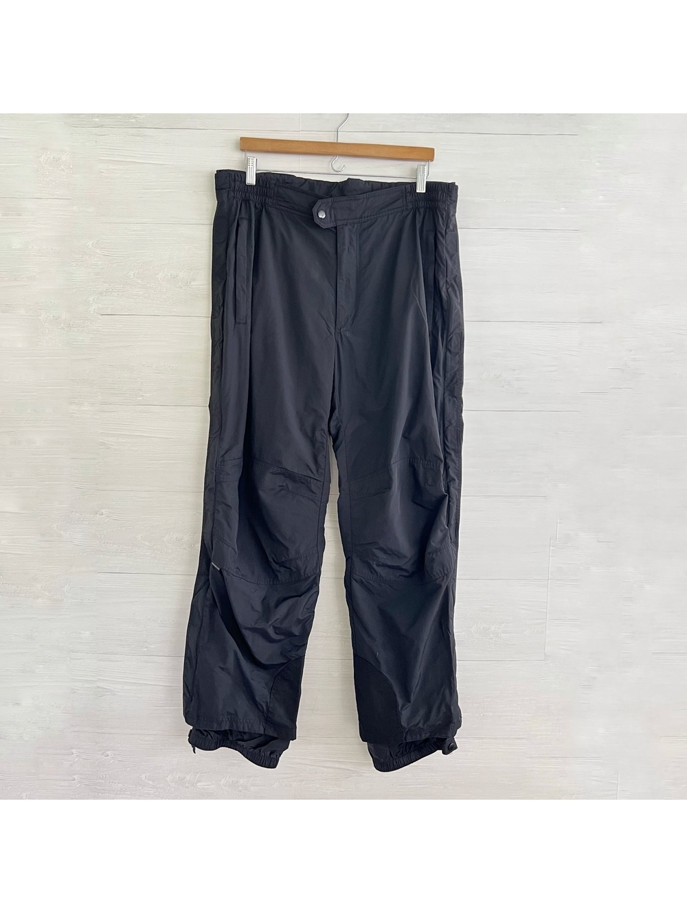 Vintage Obermeyer Black Insulated Ski Snow Pants Full Zip Sides Men’s XL